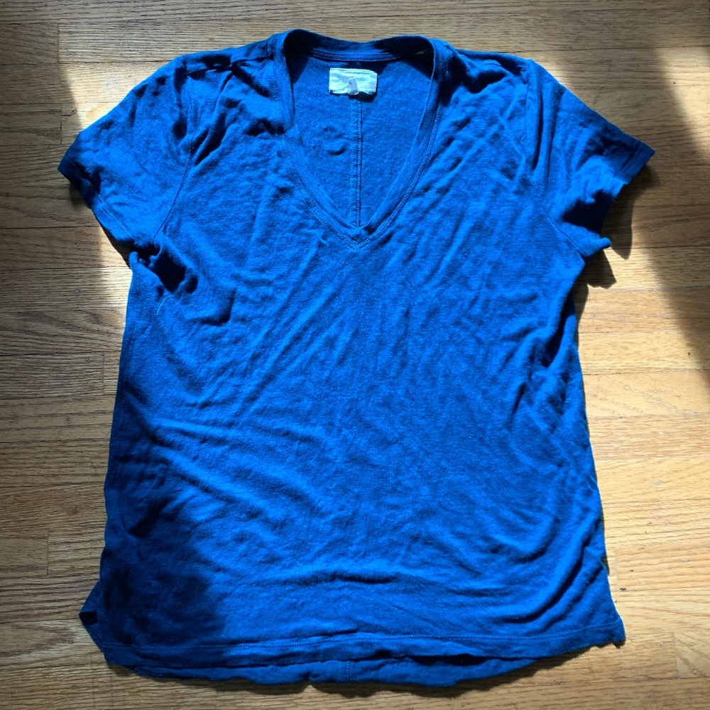 Lou & Grey linen teal t-shirt